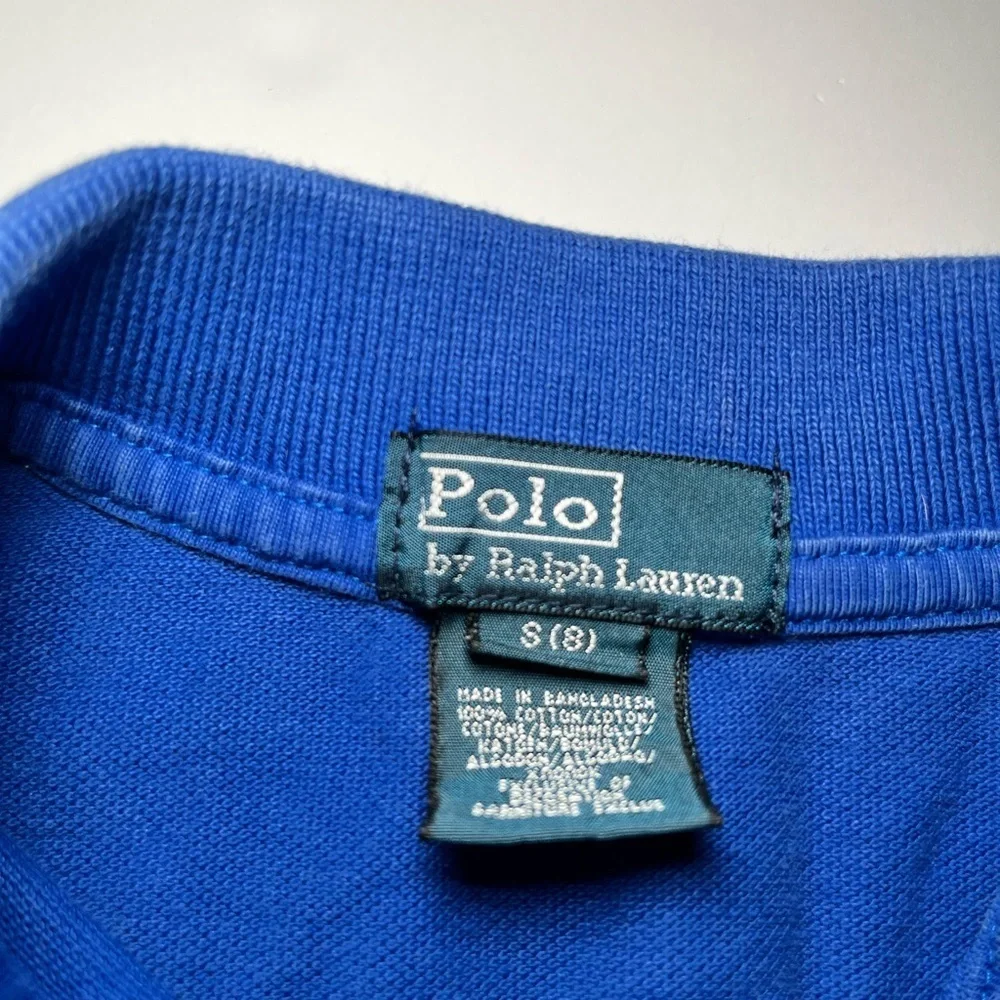 Ralph Lauren Blue Polo with Orange Pony Embroidery Boys sz 8
